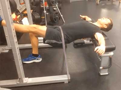 Hip Press Hold With Knee Extension